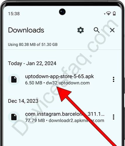 Tap the downloaded APK file
